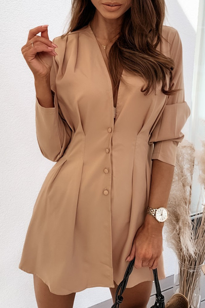 Vestido Mujer Escote Pico Elegante