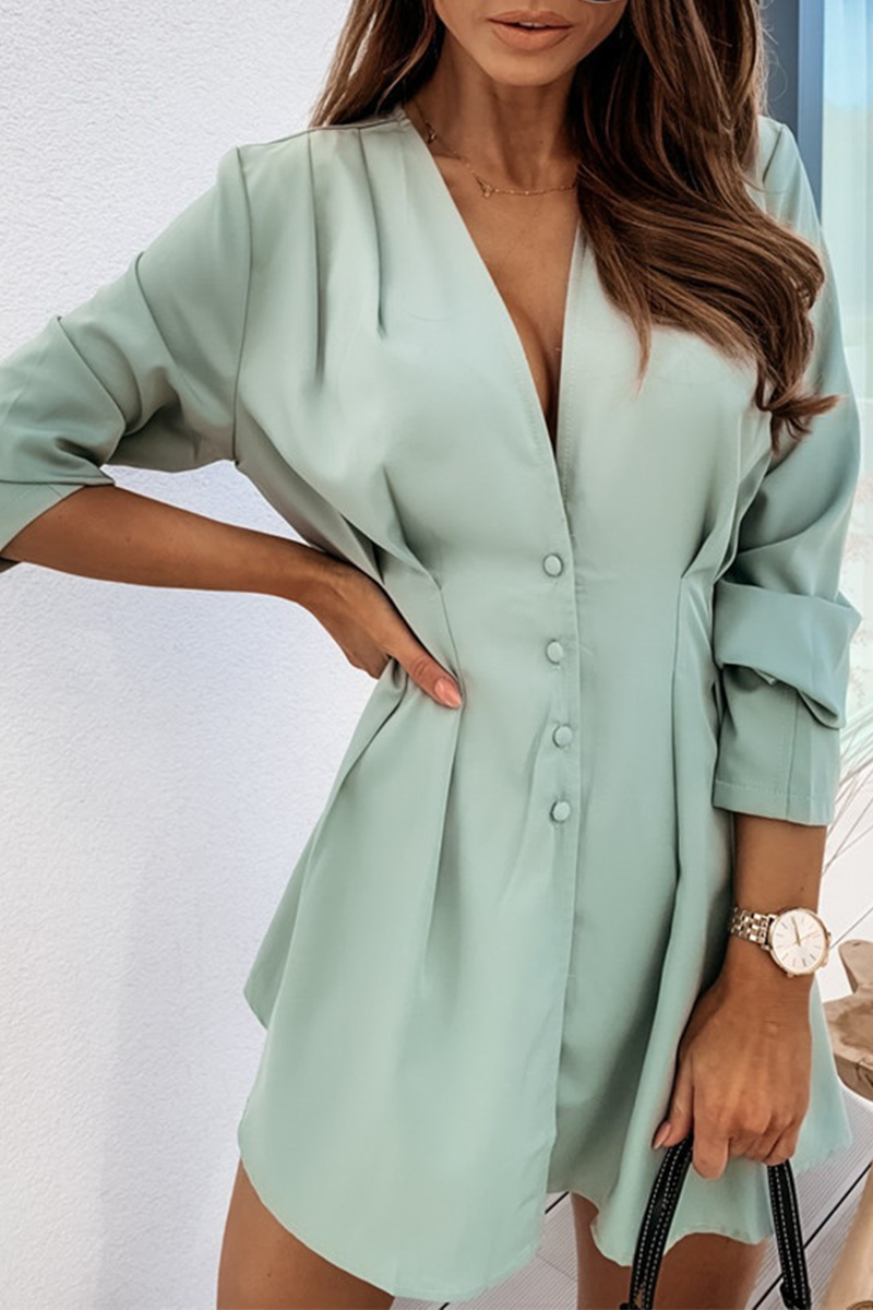 Vestido Mujer Escote Pico Elegante