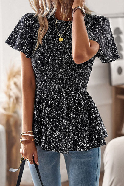Blusa Floral Verano con Volantes Elegantes - Vestiria