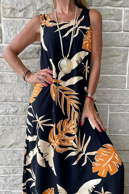 Vestido Verano Estampado Sin Mangas