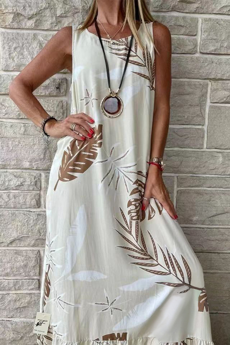 Vestido Verano Estampado Sin Mangas - Vestiria