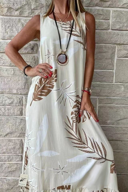 Vestido Verano Estampado Sin Mangas - Vestiria