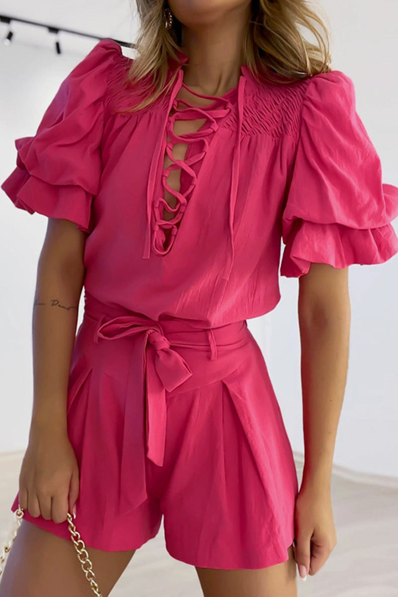 Vestido Floral Con Volantes Cinturado - Vestiria