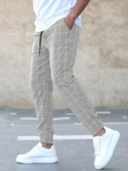 Pantalones Clásicos Estampado Cuadriculado - Vestiria
