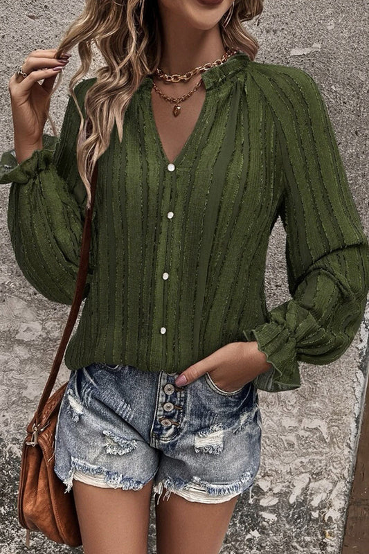 Blusa Mujer Manga Larga Elegante Cuello Alto - Vestiria