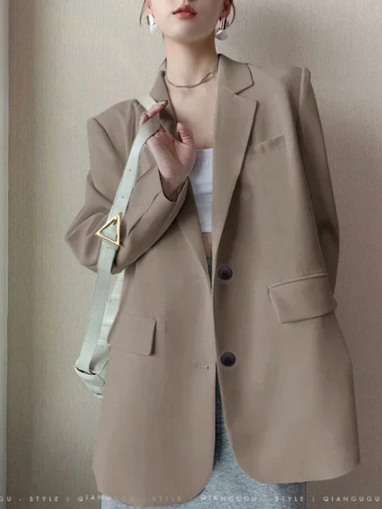 Chaquetón Mujer Elegante Corte Ajustado