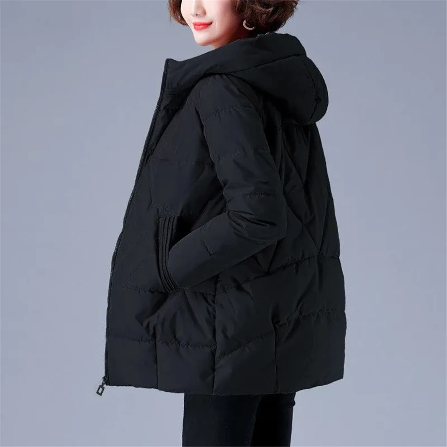 Chaqueta Acolchada Mujer Abrigo Capucha Cálido