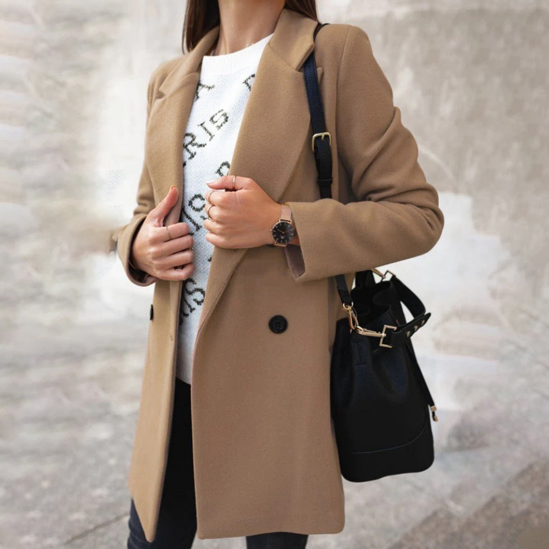 Abrigo Gabardina Larga Elegante Mujer