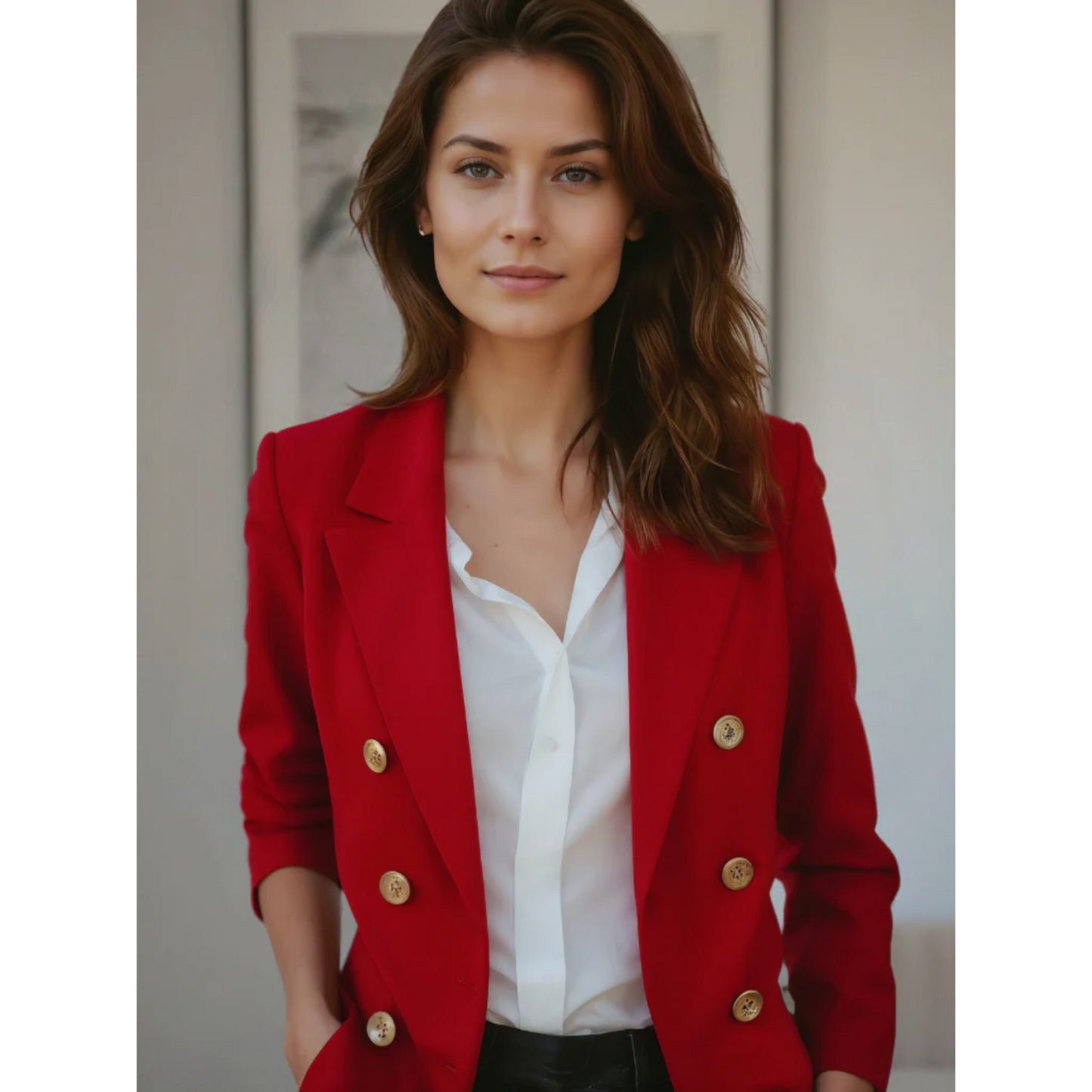 Chaqueta Mujer Algodón Elegante Clásica