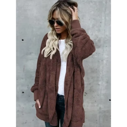 Chaqueta Teddy Corta Abrigada Mujer