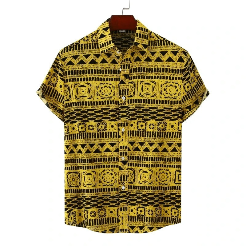Camisa Estampada Casual Hombre