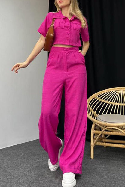 Blusa y Pantalón Elegantes de Verano