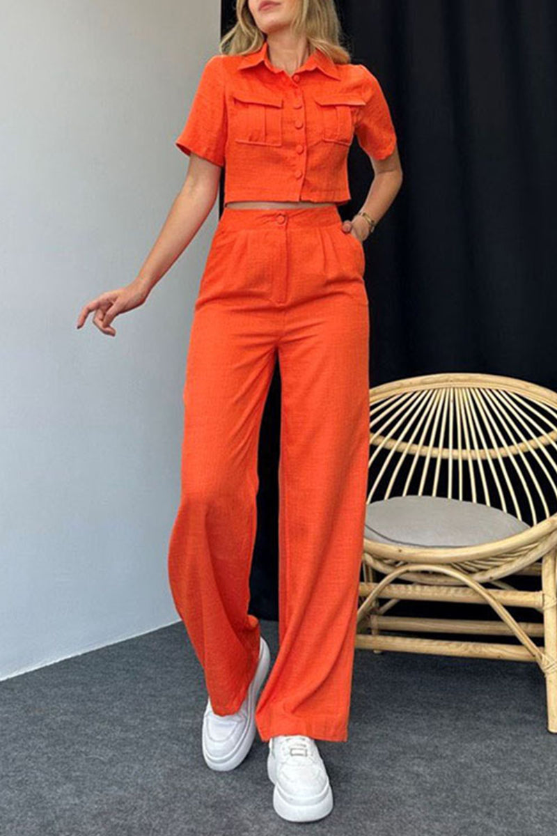 Blusa y Pantalón Elegantes de Verano