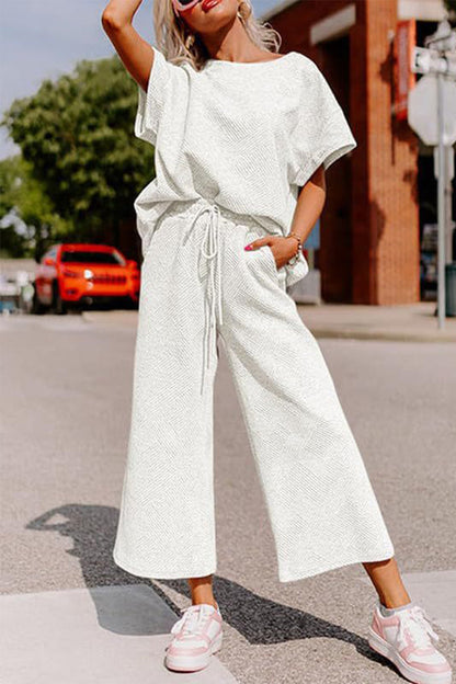 Conjunto Relajado Camiseta Suelta Pantalón Cómodo