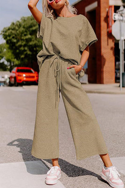 Conjunto Relajado Camiseta Suelta Pantalón Cómodo