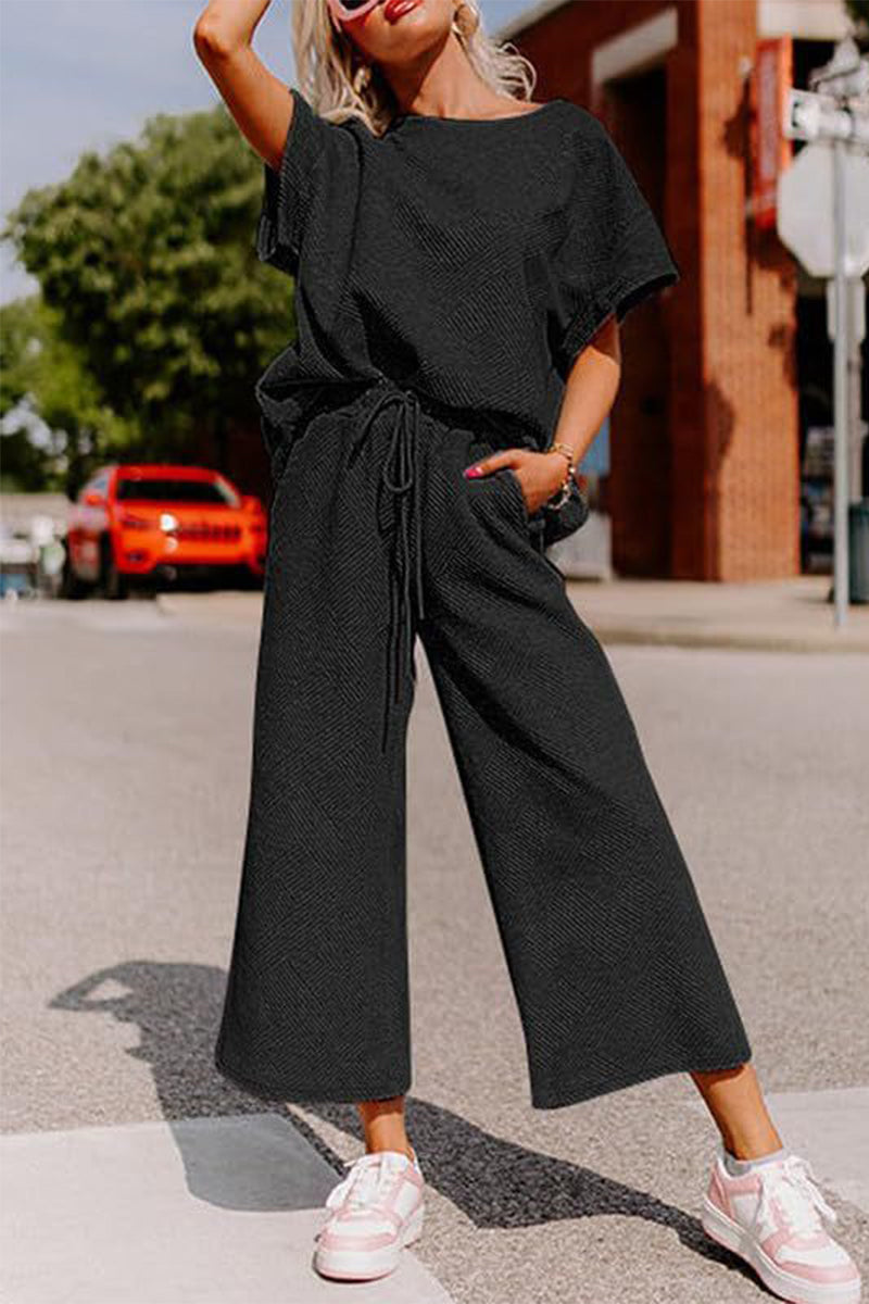 Conjunto Relajado Camiseta Suelta Pantalón Cómodo - Vestiria