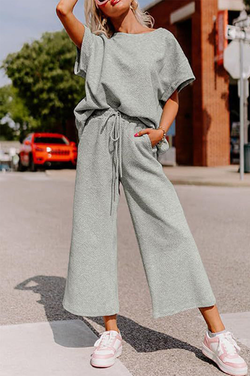 Conjunto Relajado Camiseta Suelta Pantalón Cómodo
