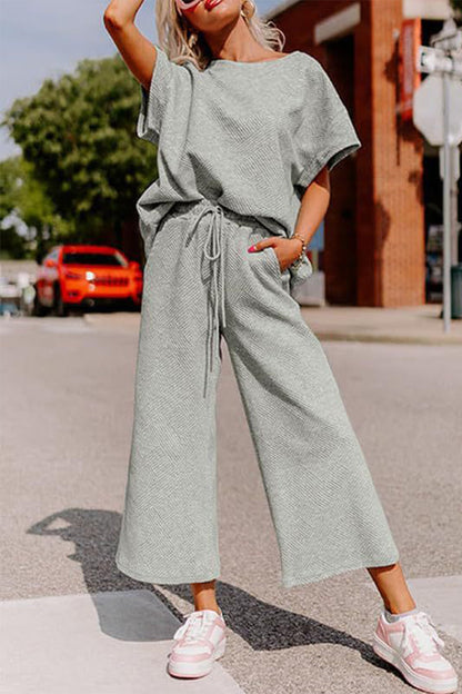 Conjunto Relajado Camiseta Suelta Pantalón Cómodo