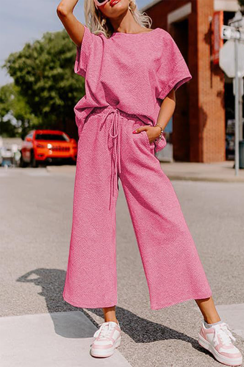 Conjunto Relajado Camiseta Suelta Pantalón Cómodo