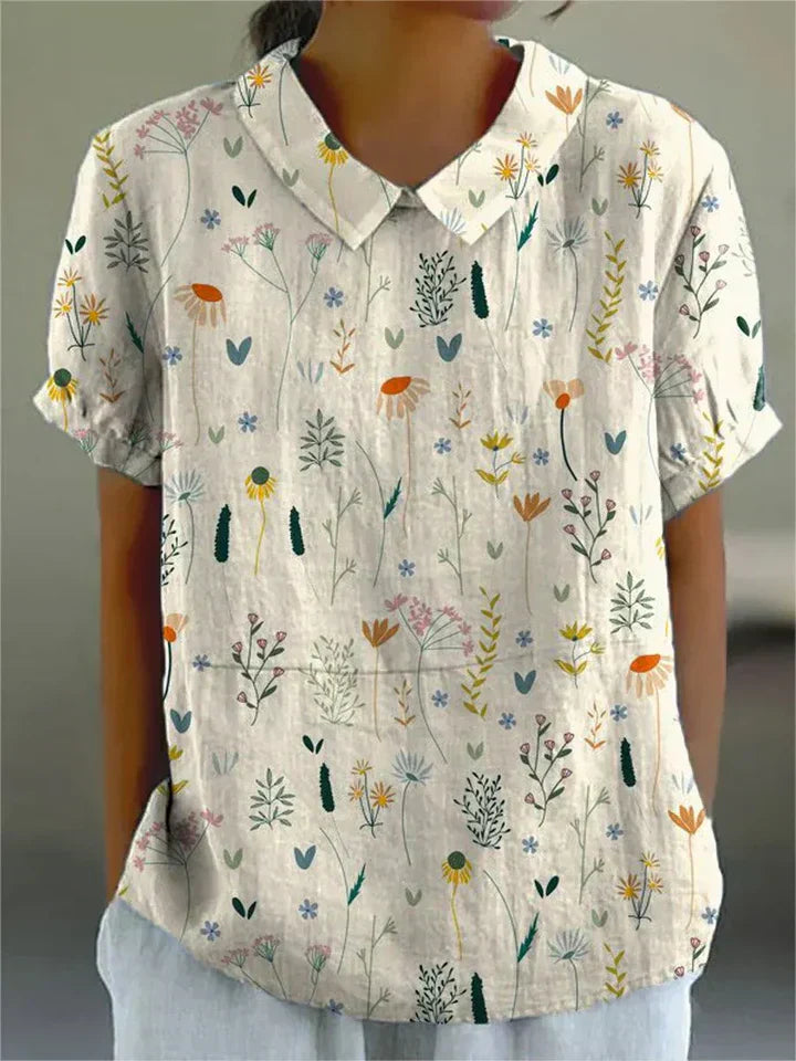Blusa Flores Estilo Verano Colores Suaves - Vestiria
