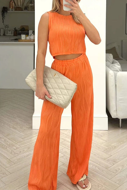 Conjunto Mujer Mono y Pantalón Alto Elegante