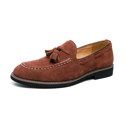 Mocasines Hombre Ante Decorados con Borlas