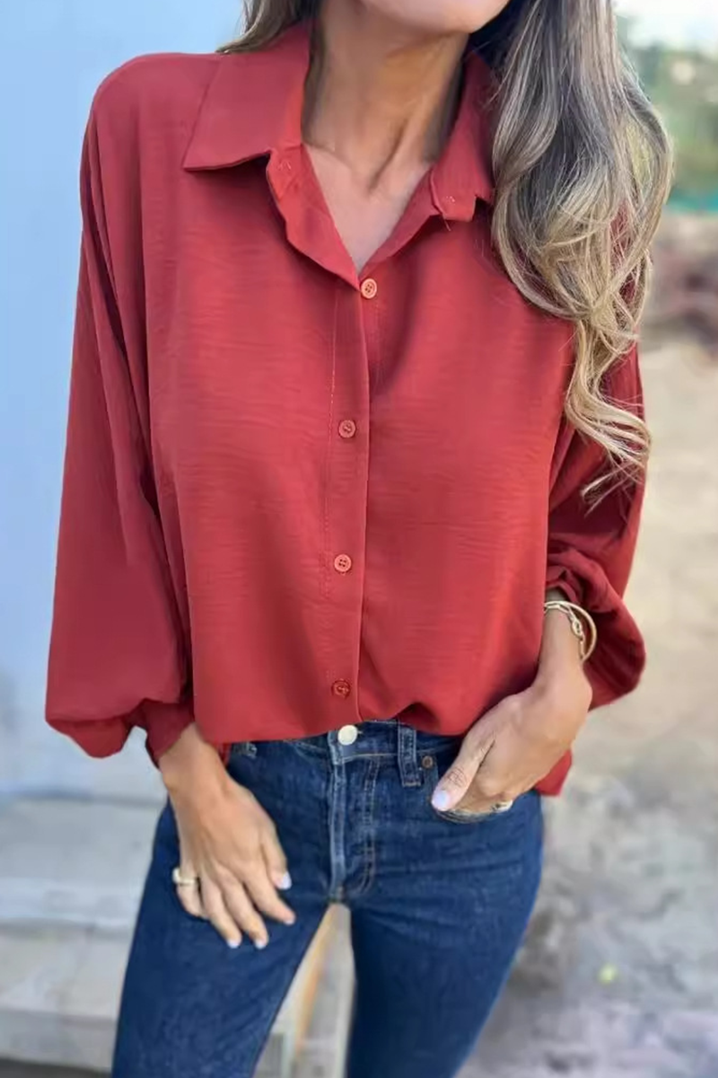Blusa Mujer Elegante Manga Larga Casual