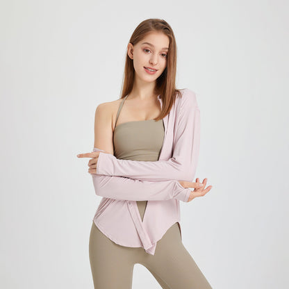 Blusa deportiva manga larga femenina moderna