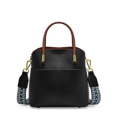 Bolso bandolera de piel texturizada para mujer
