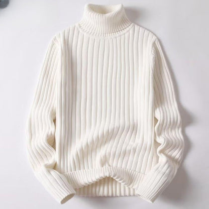 Jersey Cuello Alto Hombre Acanalado Cálido
