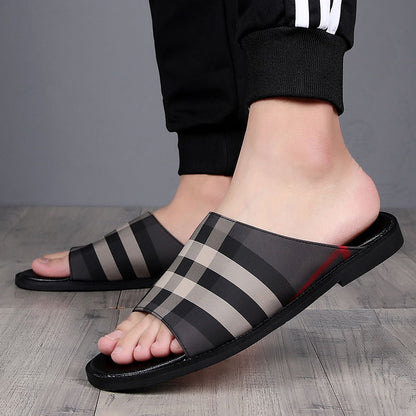 Sandalias Hombre Cuadriculadas Fáciles de Caminar - Vestiria