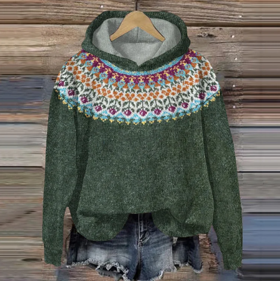 Sudadera Mujer Invierno Capucha Colorida Cálida