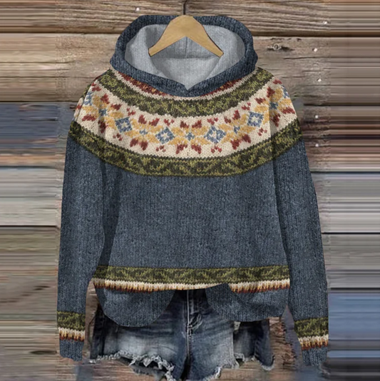 Sudadera Mujer Invierno Capucha Colorida Cálida - Vestiria