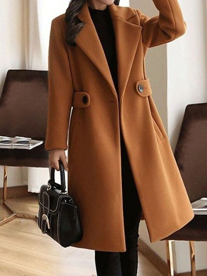 Abrigo Mujer Invierno Largo Elegante Cinturón