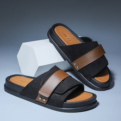 Sandalias Hombre Sintéticas Cómodas Cruzadas