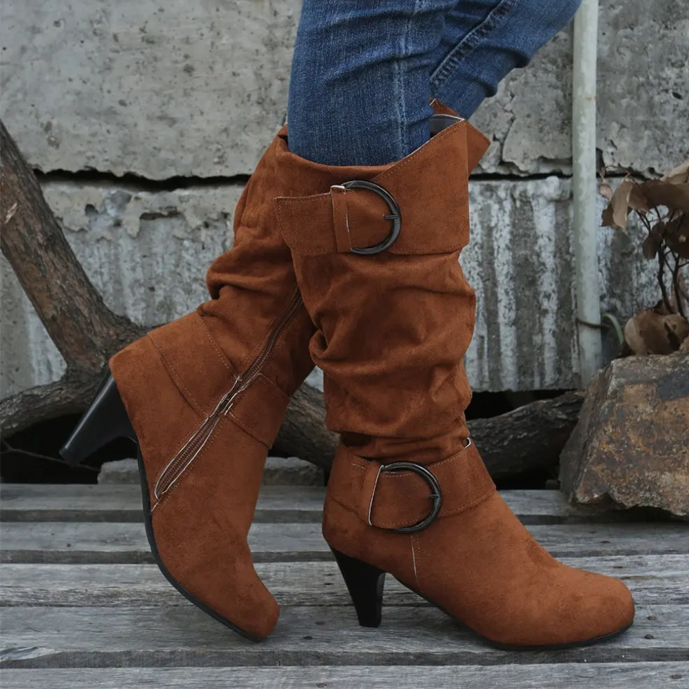 Botas Mujer Altas Cónicas Cómodas