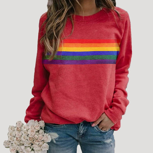 Sudadera Mujer Colorida Estampado Arcoíris - Vestiria