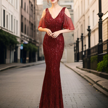 Vestido de Noche Lentejuelas Elegante - Vestiria