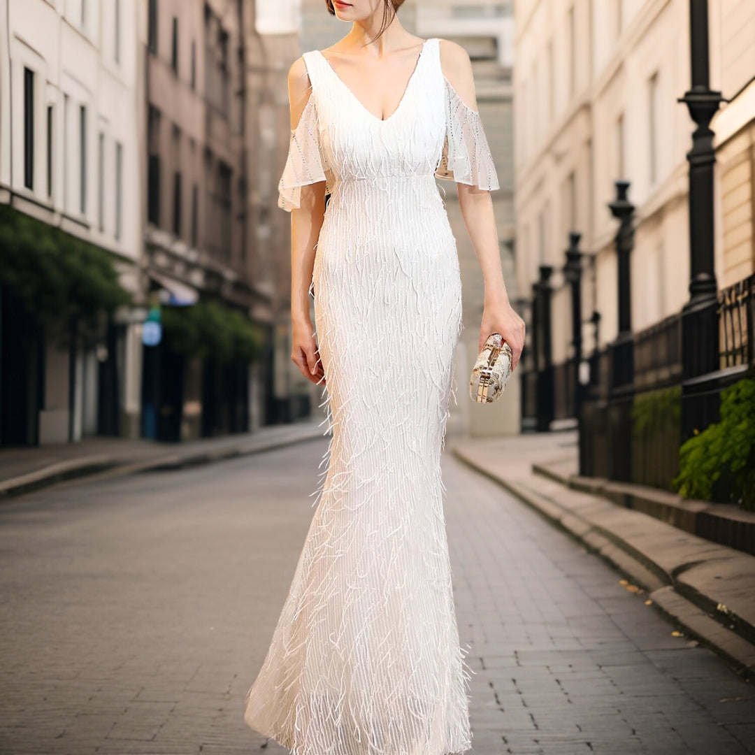 Vestido de Noche Lentejuelas Elegante