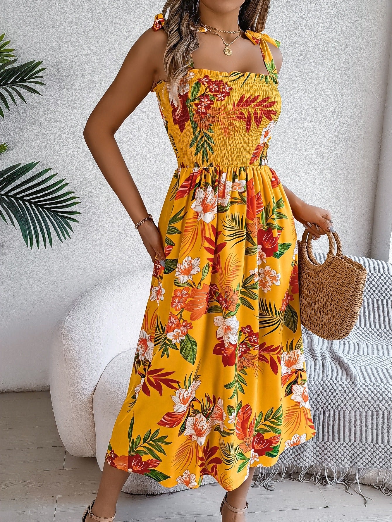 Vestido mujer floral verano estampado colorido
