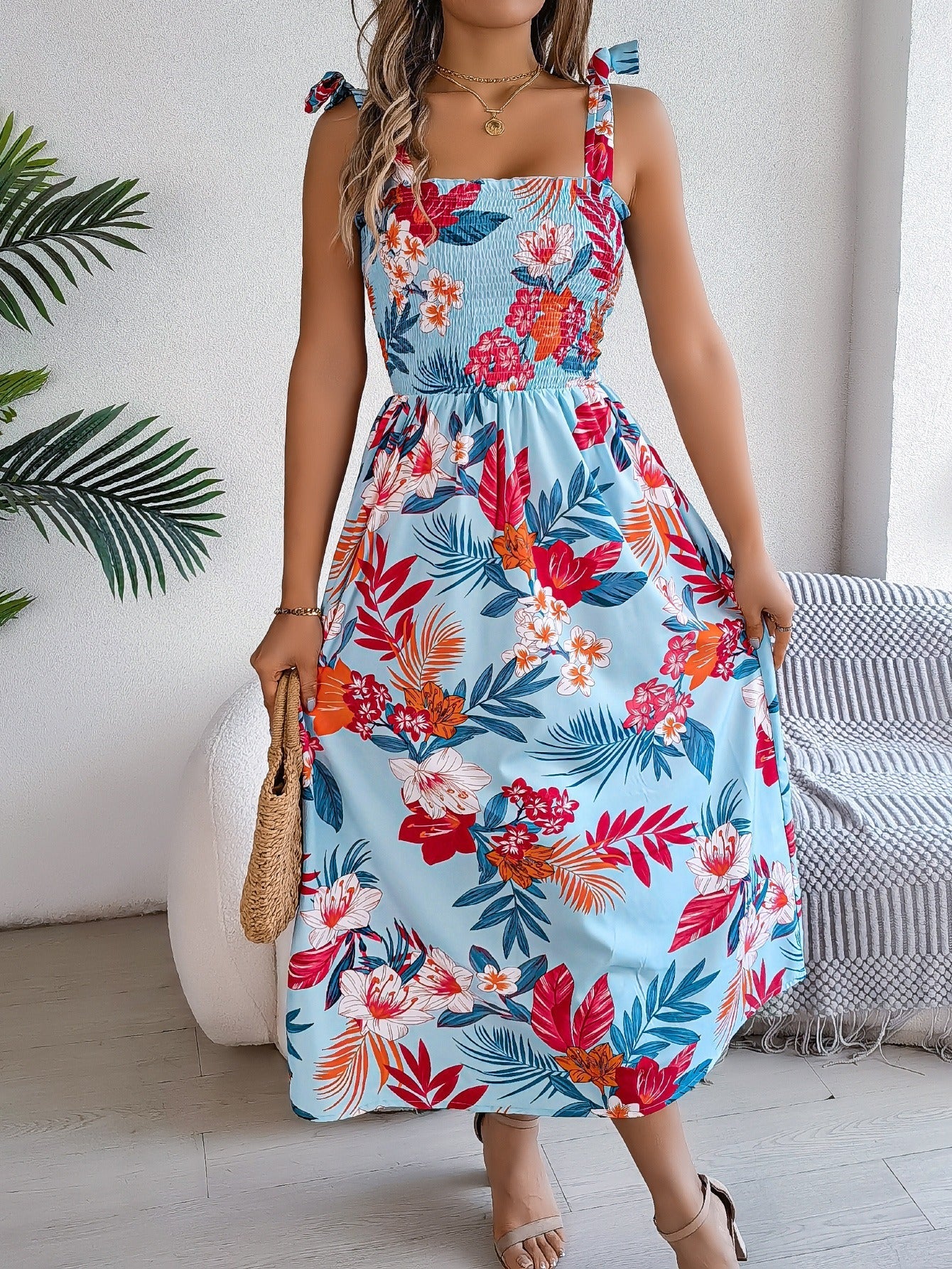 Vestido mujer floral verano estampado colorido