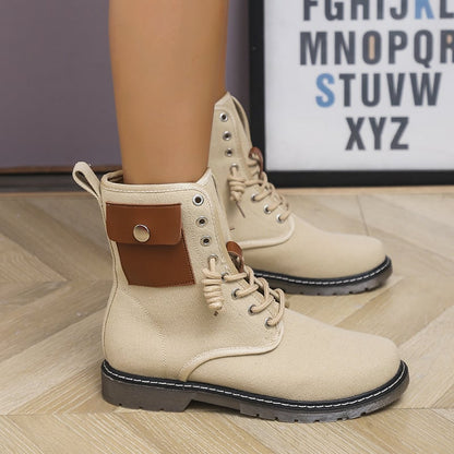 Botas Mujer Urbanas con Cordones Modernas