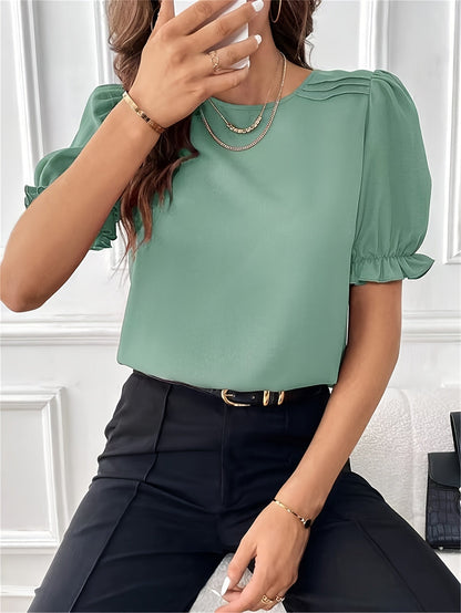 Blusa Ligera Verano con Volante Feminino