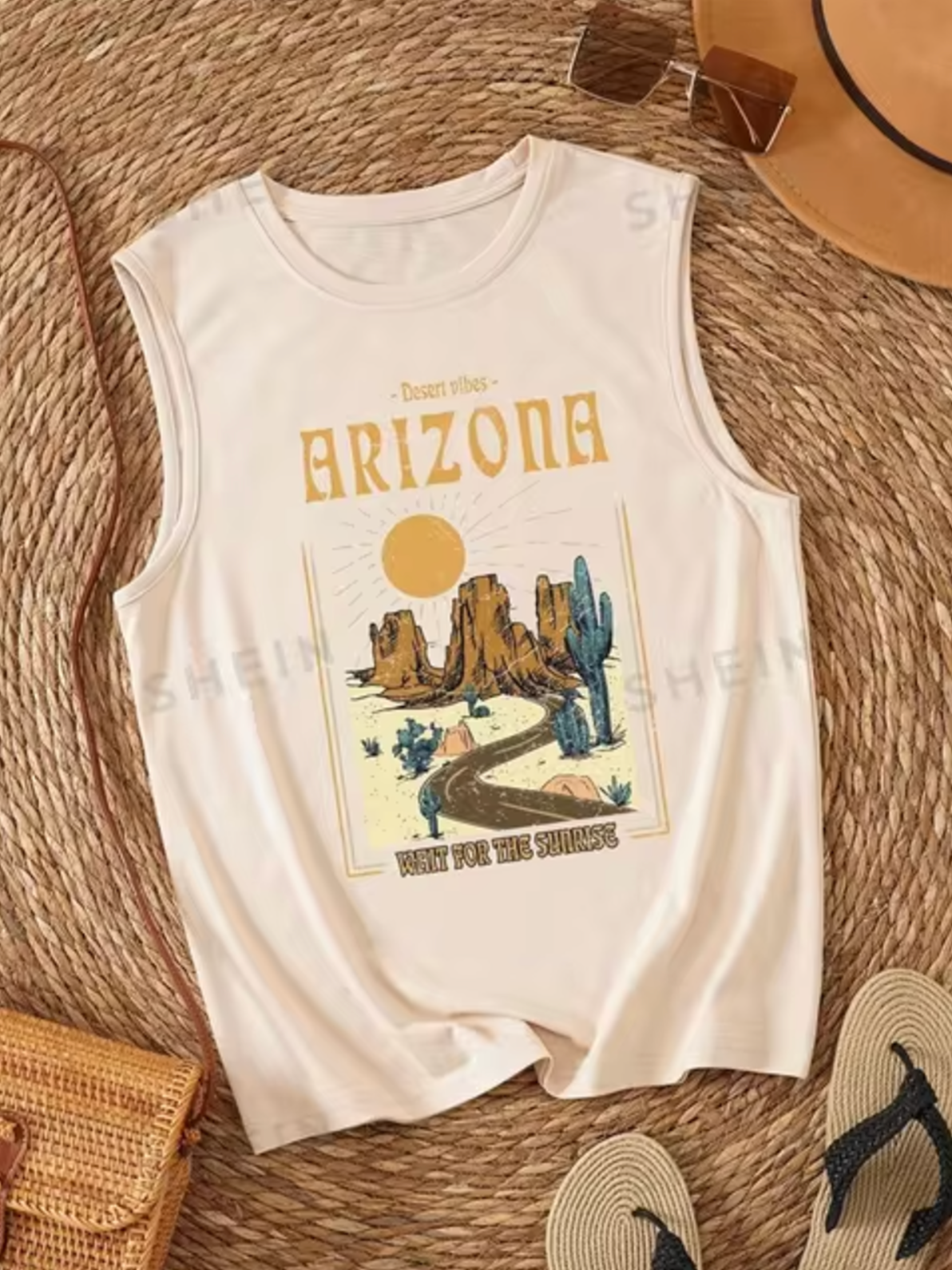 Camiseta Algodón Sin Mangas Verano