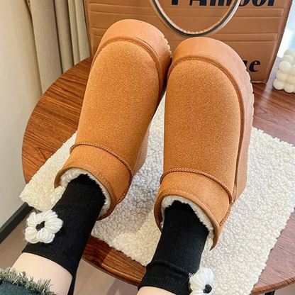 Botas Invierno Forradas Cómodas Punta Redonda