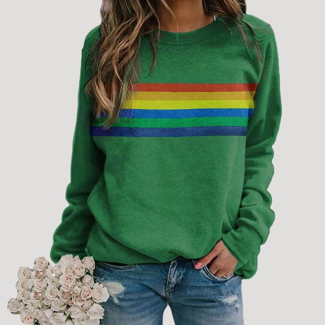 Sudadera Mujer Colorida Estampado Arcoíris