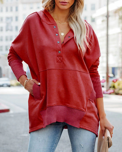 Blusa Deportiva Mujer Cuello en V Con Botones