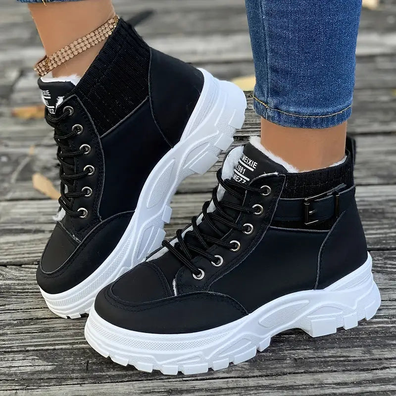 Botas Felpa Cómodas con Cintas - Vestiria