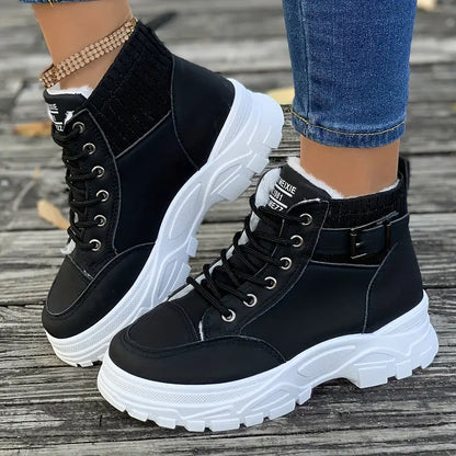 Botas Felpa Cómodas con Cintas - Vestiria
