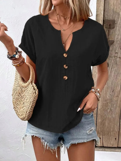 Blusa Verano Ligera Con Cuello En V